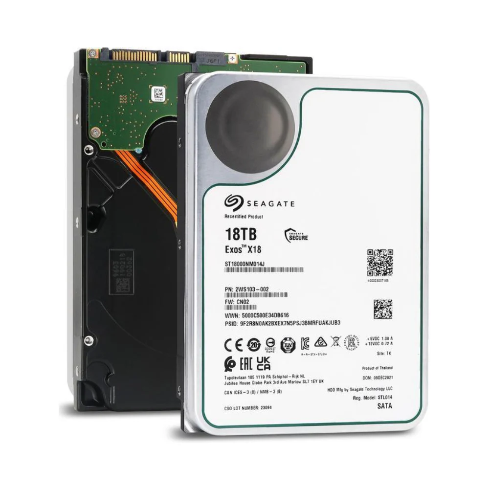 Seagate Exos X18 18TB Enterprise Data Center Hard Disk 3.5 Inch SATA view 2